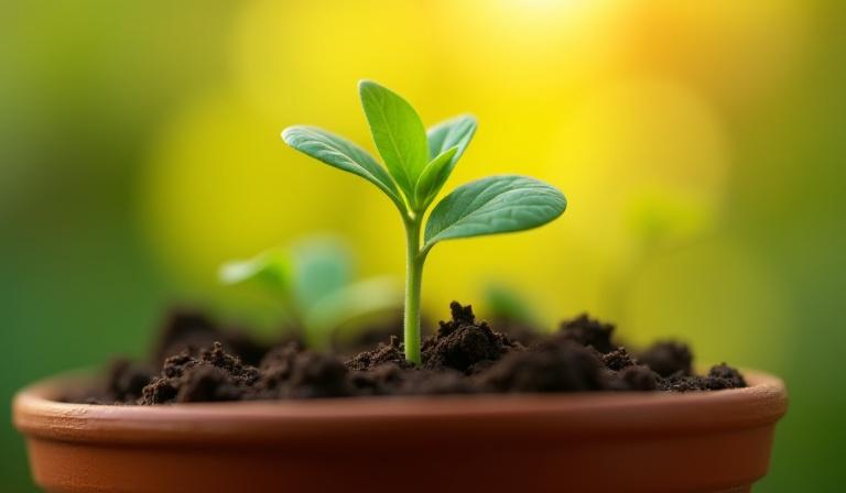 Crecimiento de plantas simbolizando marketing orgánico